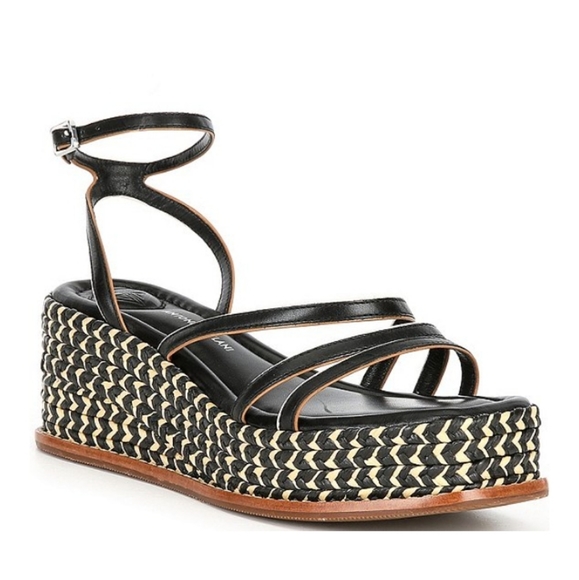 Antonio Melani Hazelle Strappy Woven Platform Wedge Espadrille Sandals Size 10 - Picture 2 of 14